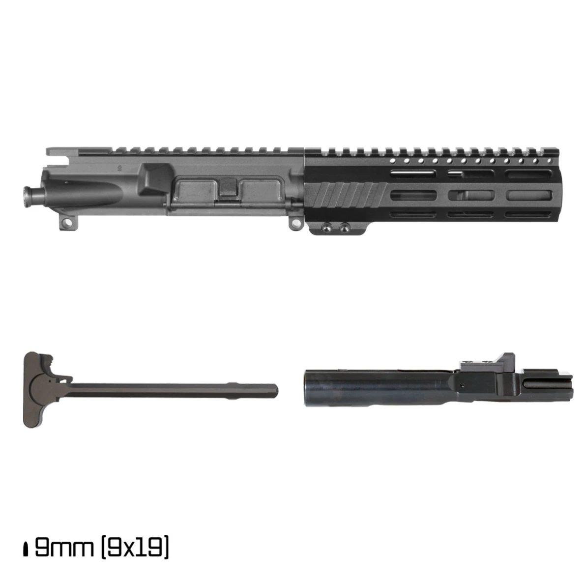 MCS AR-9 5" INCH PISTOL COMPLETE UPPER 1:10 9MM FREEFLOAT M-LOK HANDGUARD