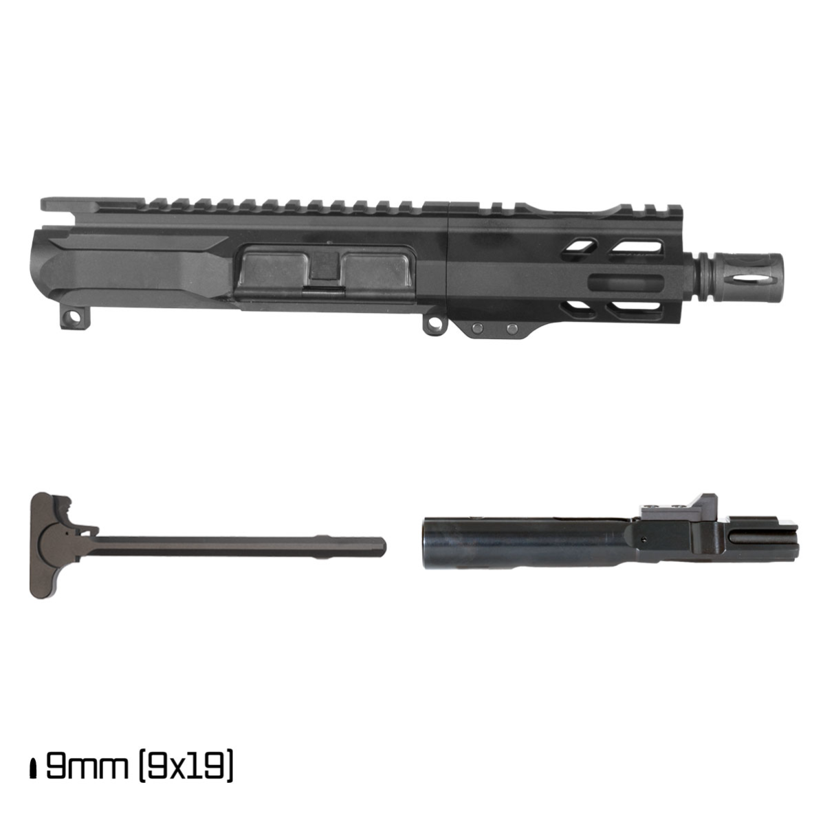 MCS AR-9 COMPETITION 5" INCH PISTOL UPPER 1:10 9MM FREEFLOAT M-LOK HANDGUARD
