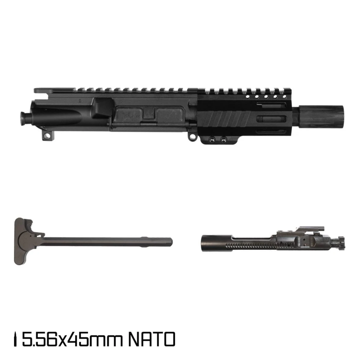 MCS AR-15 4.5" INCH 5.56 NATO PISTOL UPPER MICRO-GAS 1:7  M-LOK HANDGUARD 