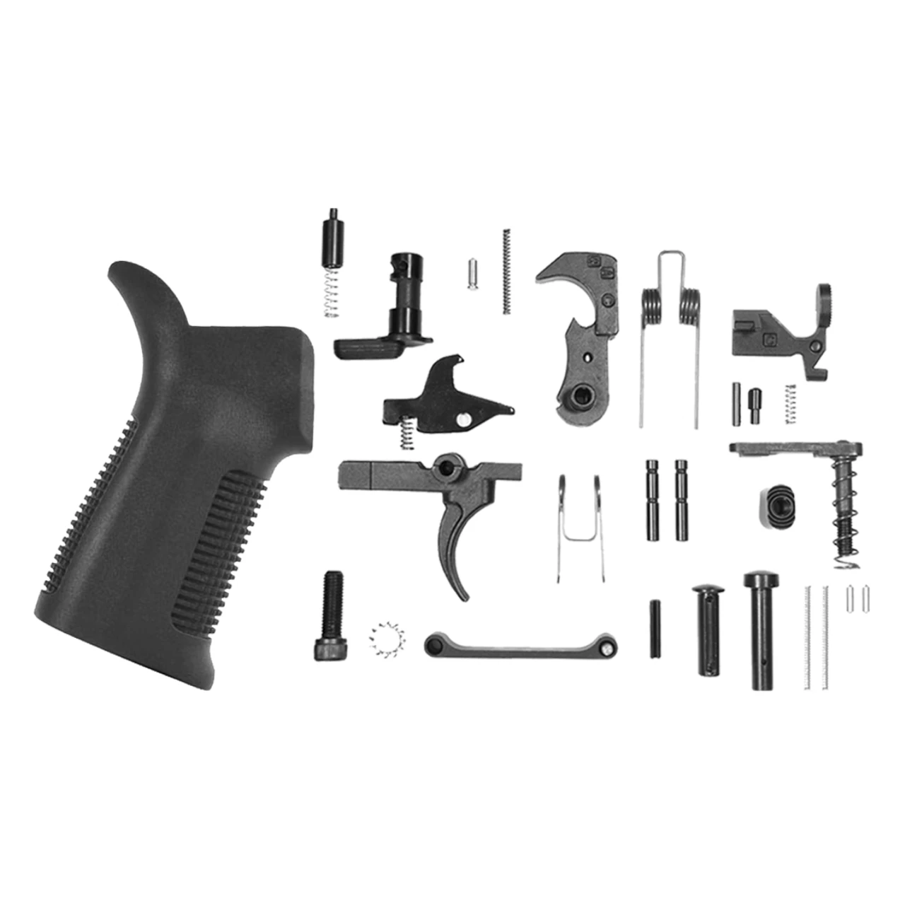 MCS AR-15 17 DEGREE BLACK POLYMER PISTOL GRIP & MIL-SPEC LOWER PARTS KIT