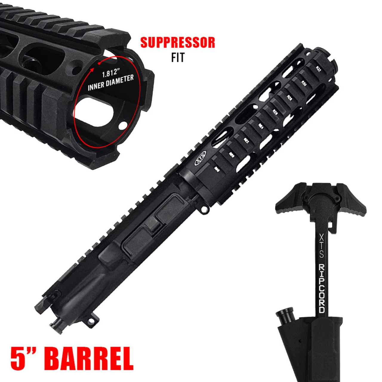 MCS AR-15 5″ .300 BLACKOUT PISTOL UPPER WITH BCG & SUPPRESSOR FIT HANDGUARD