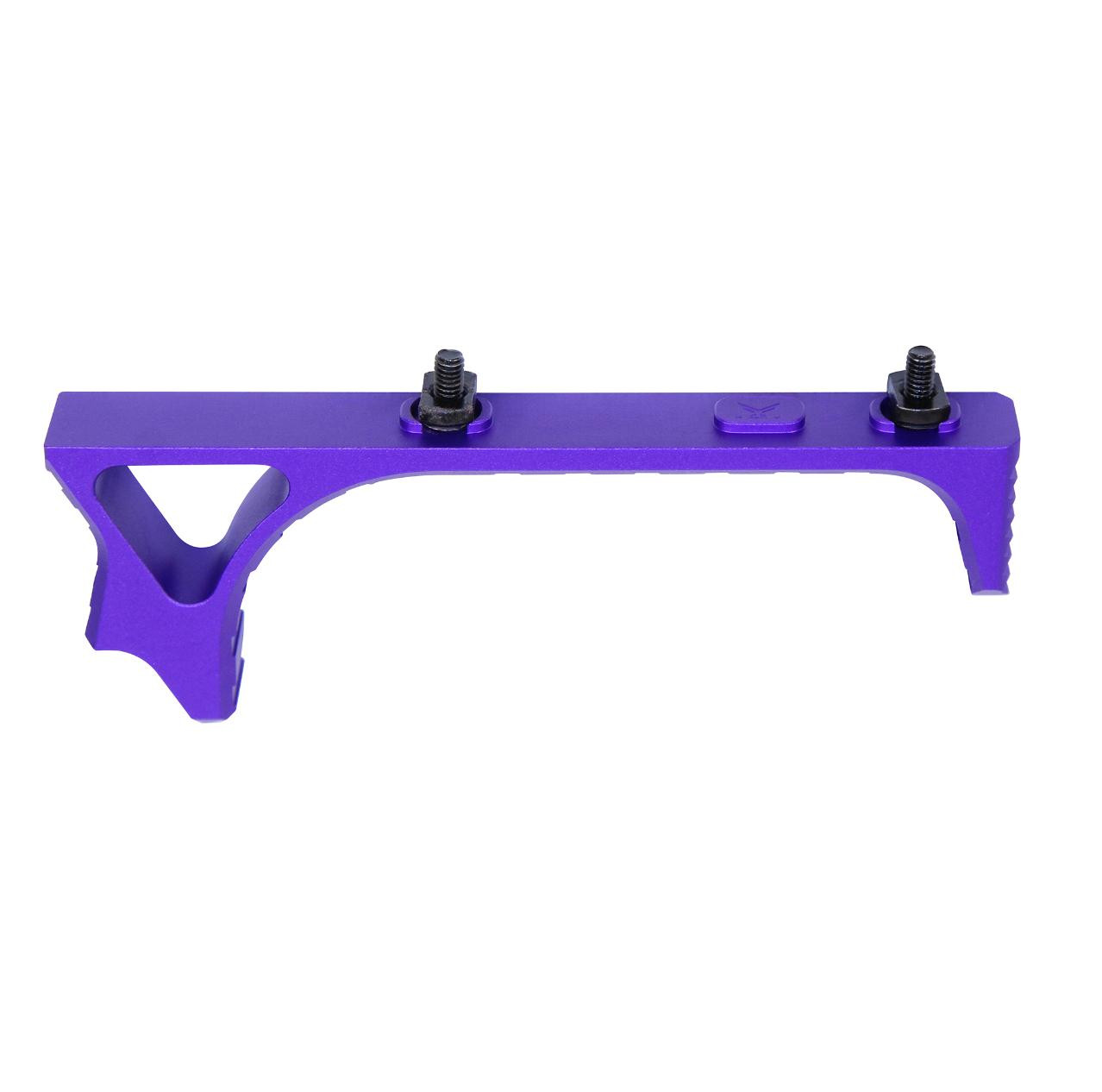 MCS AR-15 Ultralight Skeletonized Angled Grip For M-LOK - Anodized Royal Purple 
