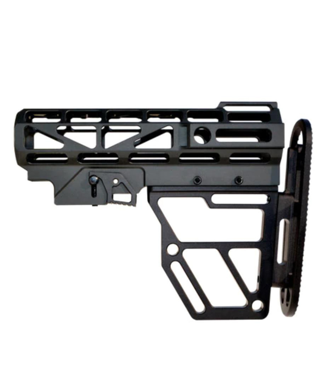 Skeletonized AR Mil Spec Buttstock Black Anodized Aluminum