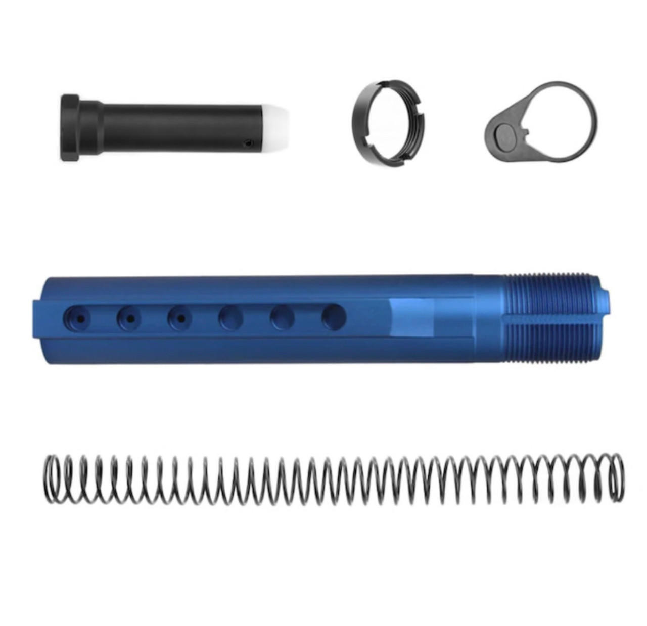 MCS Anodized Blue Mil-Spec 6-Position Buffer Tube kit 