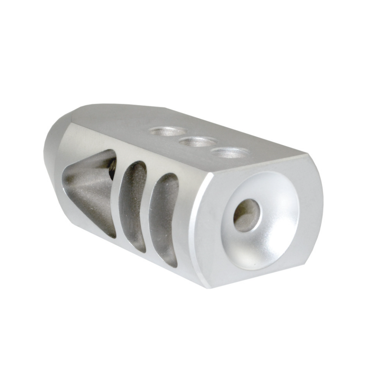Competition Grade Muzzle Brake Recoil Compensator for 308, 5/8"x24 thread, Stainless Steel Matte