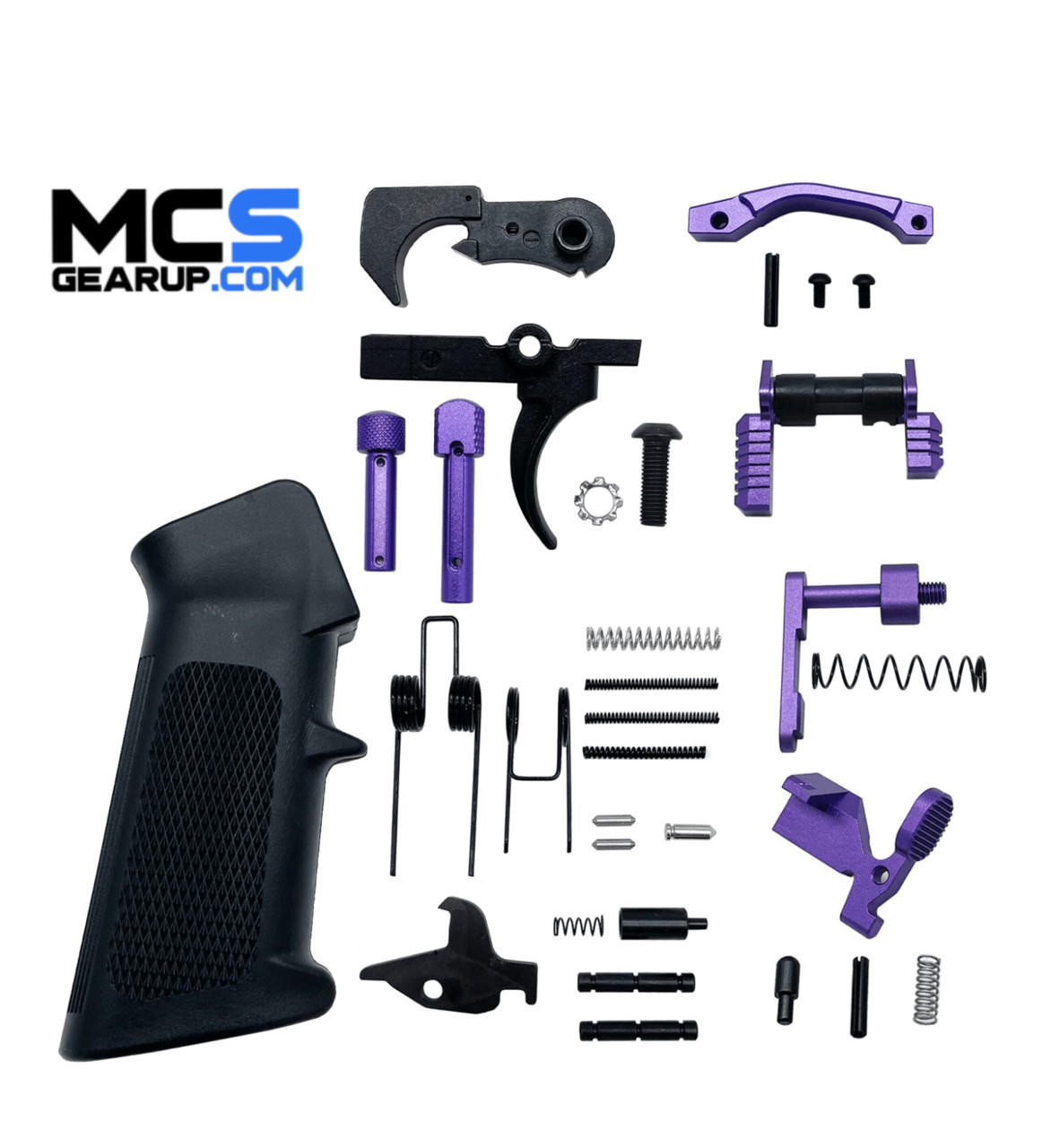 MCS AR-15 Enhanced Trigger Parts Complete Kit Anodized Colors 