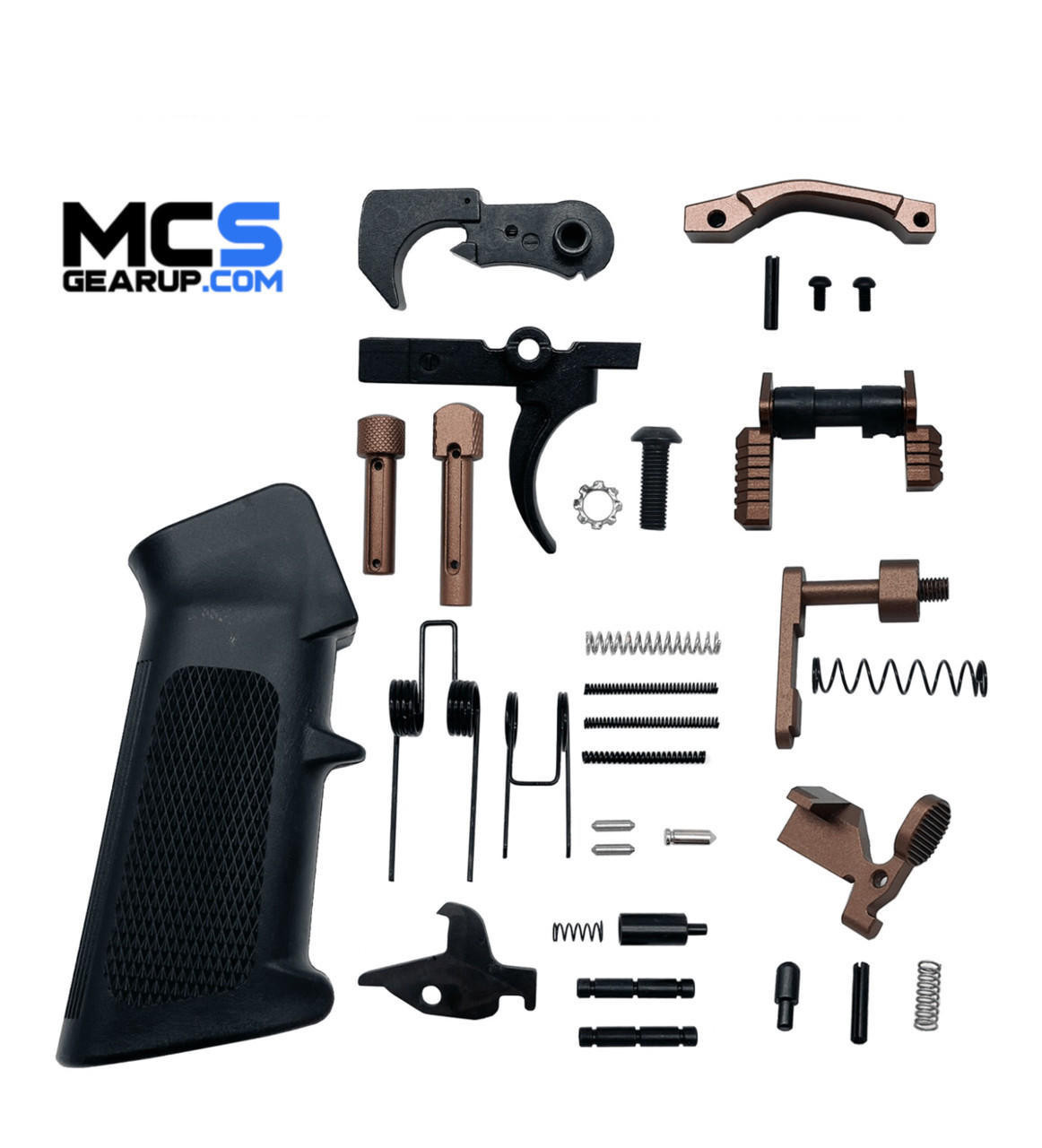 MCS AR-15 Enhanced Trigger Parts Complete Kit Anodized Colors 