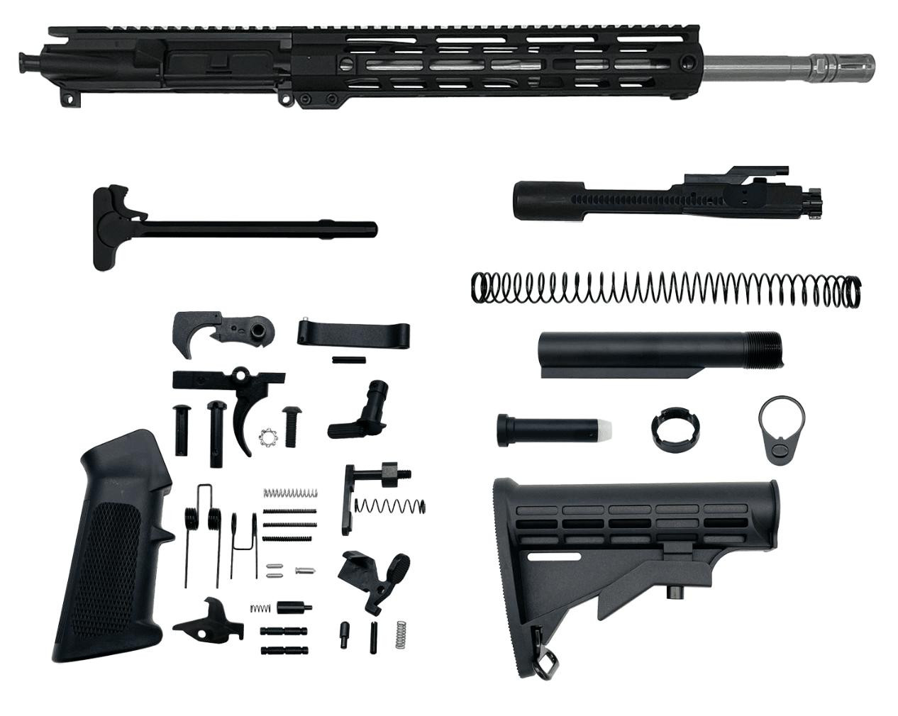 AR-15 .223 Wylde 16″ Rifle Upper 12″ Rail Complete Build Kits