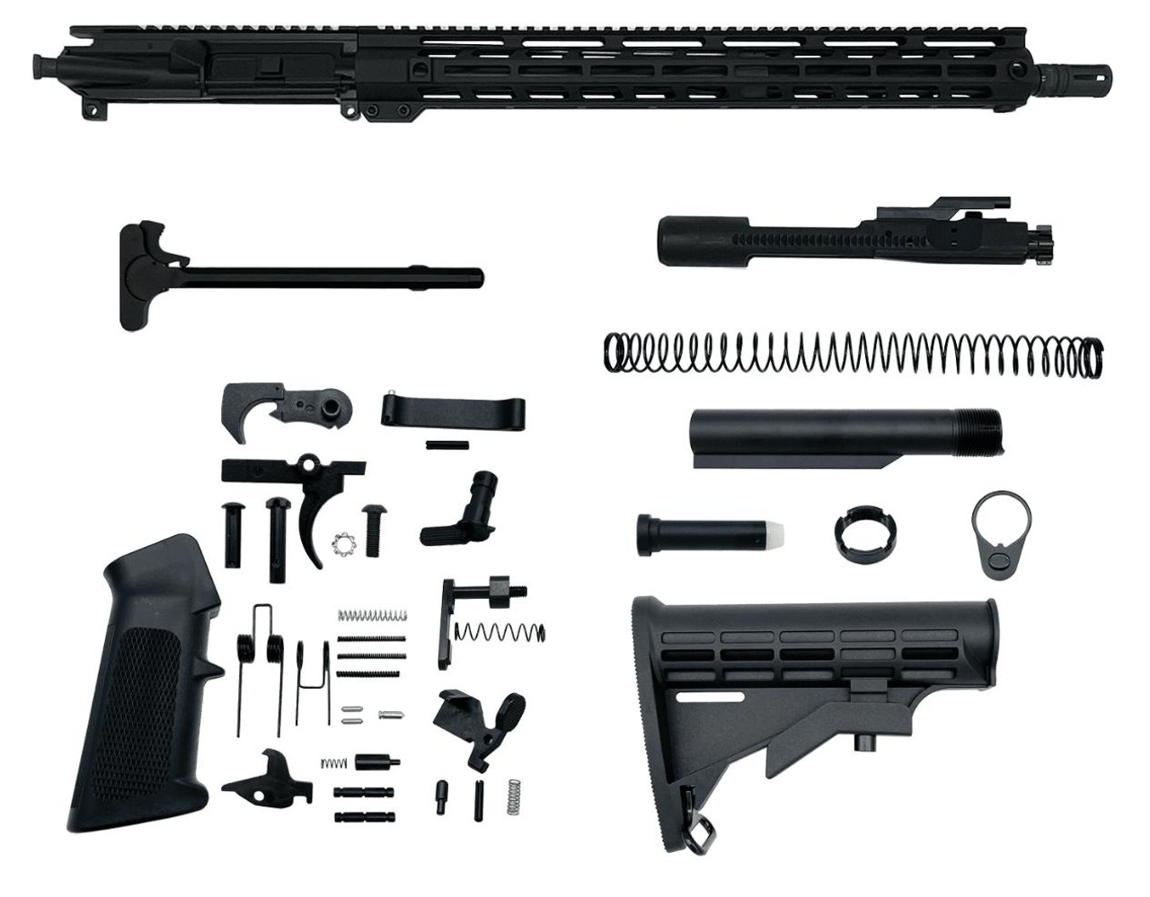 MCS AR-15 6.5 Grendel 18″ Rifle Upper 17″ Rail Complete Build Kits Assembled Black barrel Upper 