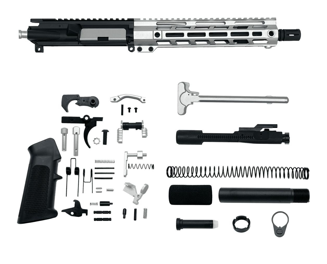 AR-15 .223 Wylde 10.5″ Pistol Upper Complete Build Kits Assembled