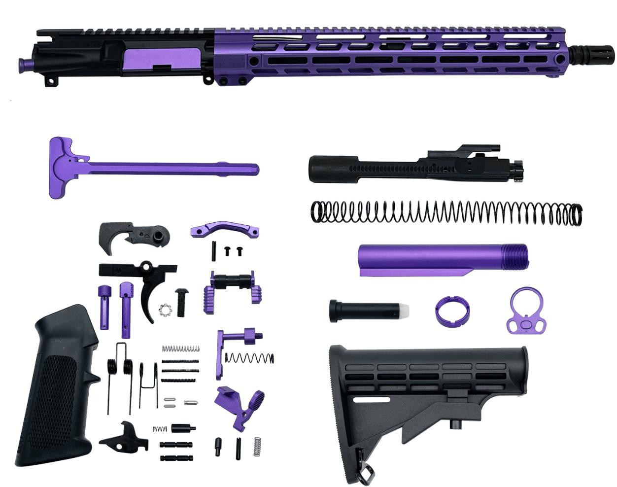 AR-15 .223 Wylde 16″ Rifle Upper Complete Build Kits Assembled