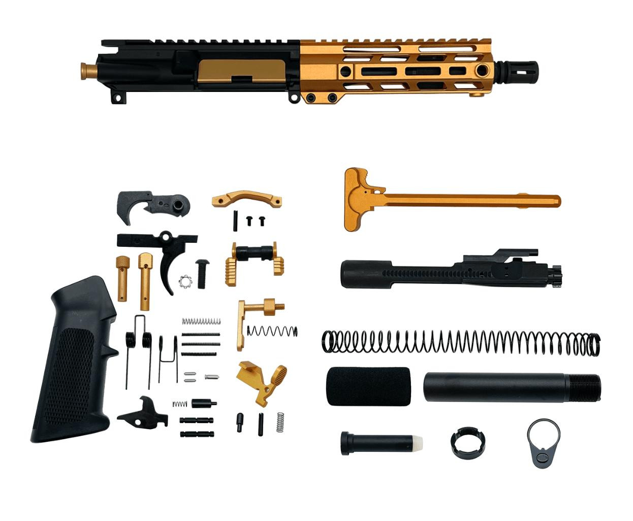 AR-15 .223 Wylde 7.5″ Pistol Upper Complete Build Kits | MCS Gearup
