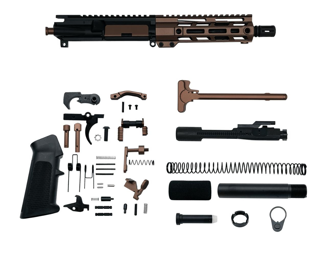 AR-15 .223 Wylde 7.5″ Pistol Upper Complete Build Kits | MCS Gearup