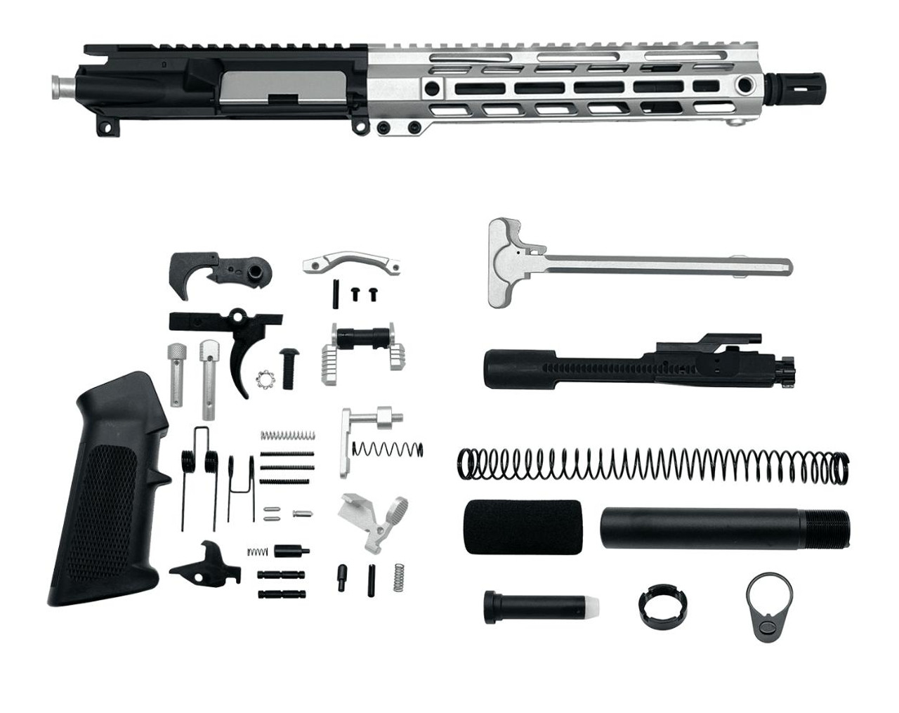 MCS AR-15 300 blackout 10.5″ Pistol Upper Complete Build Kits Assembled Black barrel Upper 
