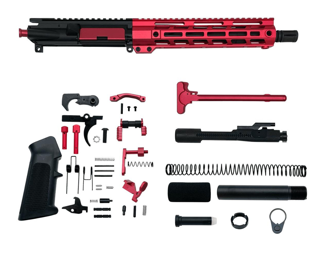 MCS AR-15 300 blackout 10.5″ Pistol Upper Complete Build Kits Assembled Black barrel Upper 