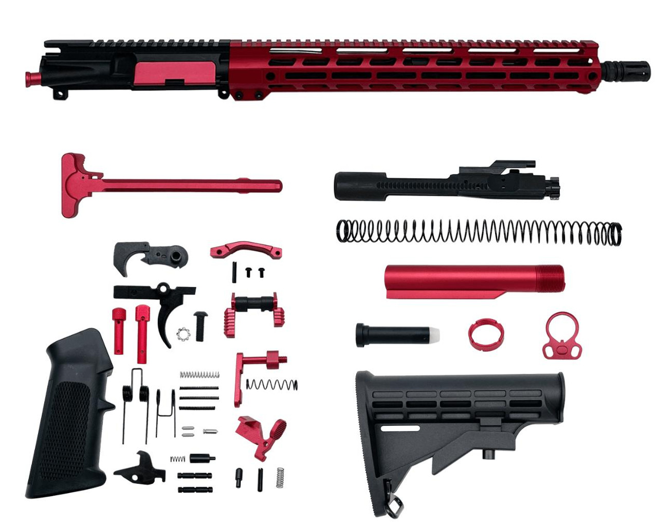 MCS AR-15 300 blackout 16″ Rifle Upper Complete Build Kits Assembled Black barrel Upper 