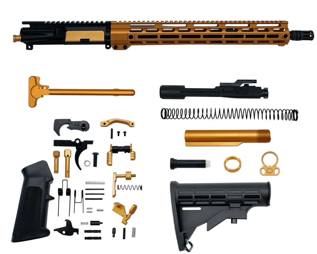 MCS AR-15 350 Legend 16″ Rifle Upper Complete Build Kits Assembled Black barrel Upper 