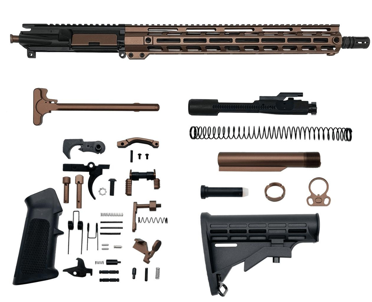 MCS AR-15 350 Legend 16″ Rifle Upper Complete Build Kits Assembled Black barrel Upper 