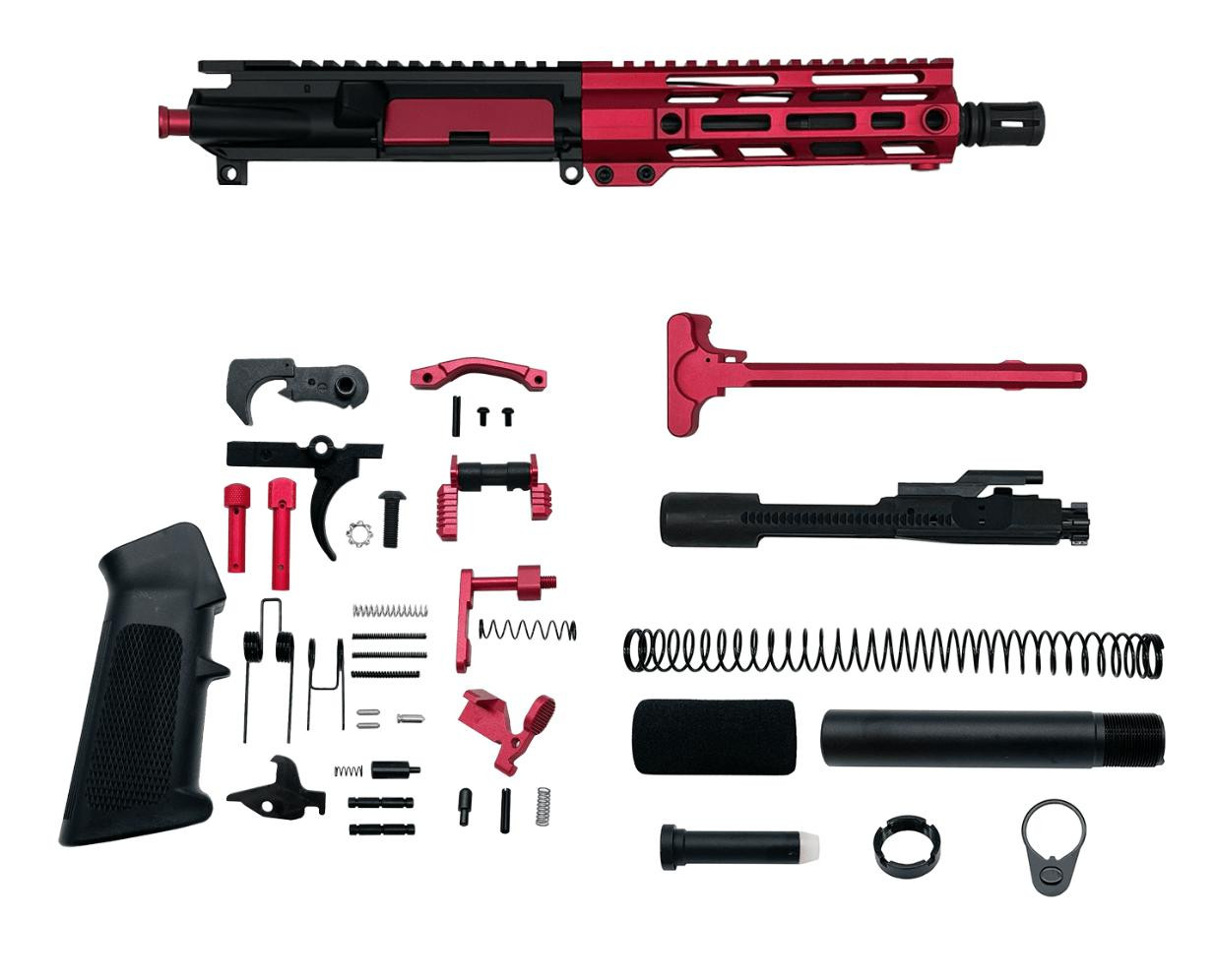 AR-15 5.56 Nato 7.5″ Pistol Upper Complete Build Kits Assembled