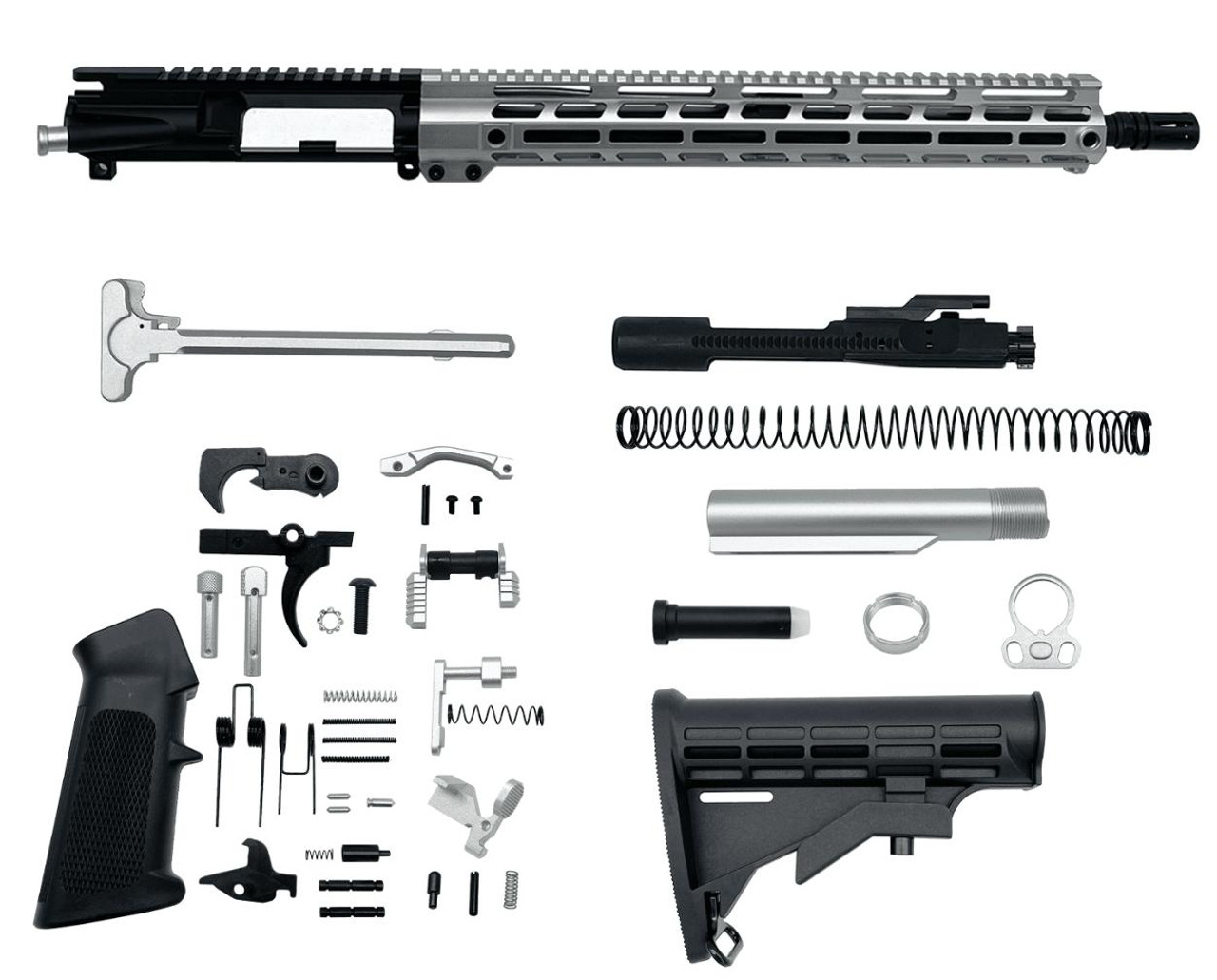 MCS AR-15 7.62×39 16″ Rifle Upper Complete Build Kits Assembled Black barrel Upper 