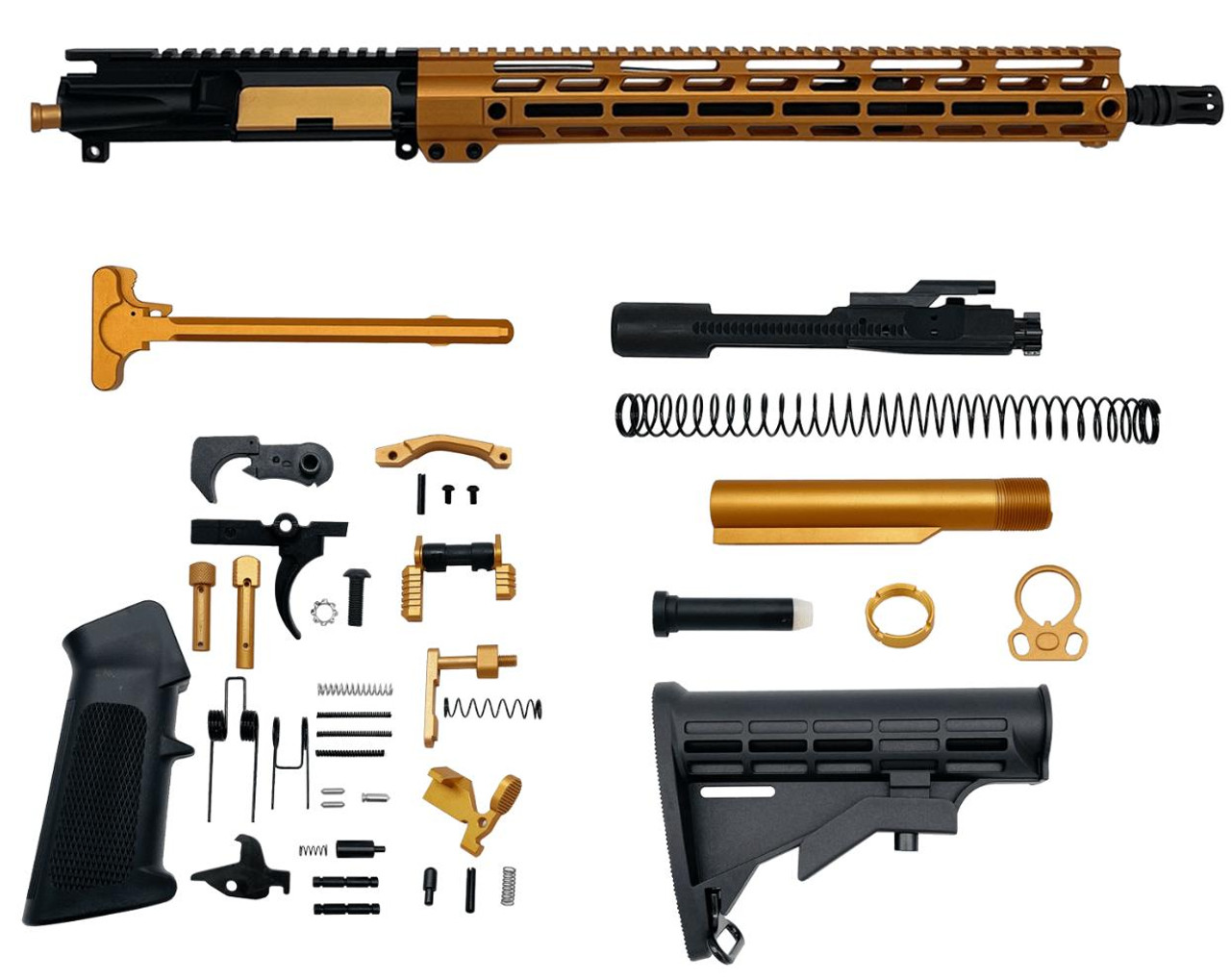 MCS AR-15 7.62×39 16″ Rifle Upper Complete Build Kits Assembled Black barrel Upper 