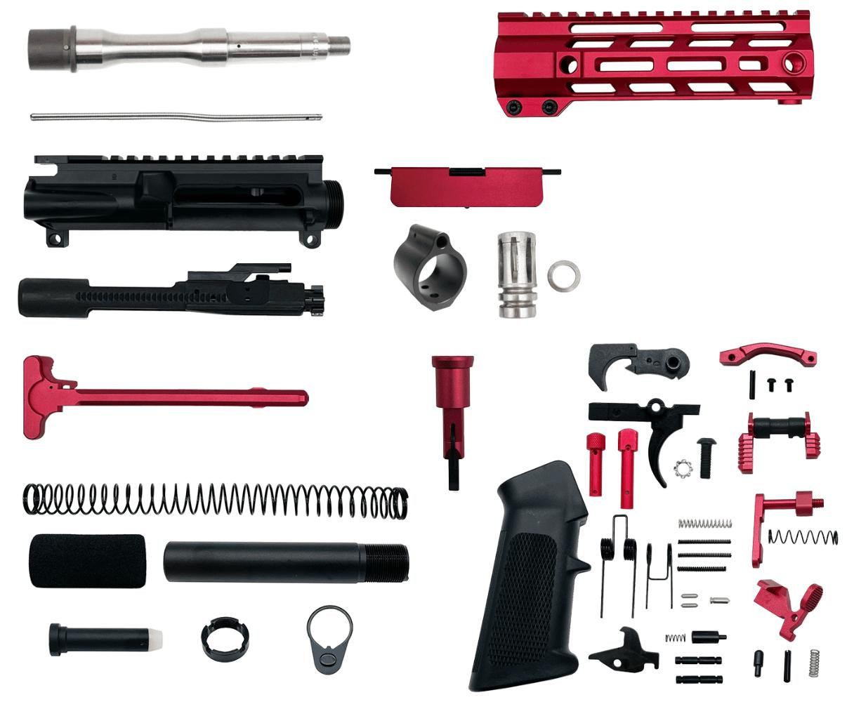 AR-15 .223 Wylde 7.5″ Pistol Upper Complete Build Kits Unassembled