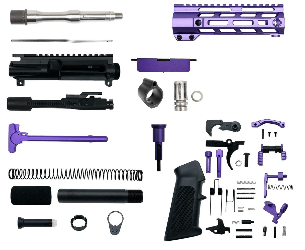 4枚 完璧団長 オーパーツ銃 7 AR-15 .223 Wylde 7.5″ Pistol Upper Complete Build Kits Unassembled