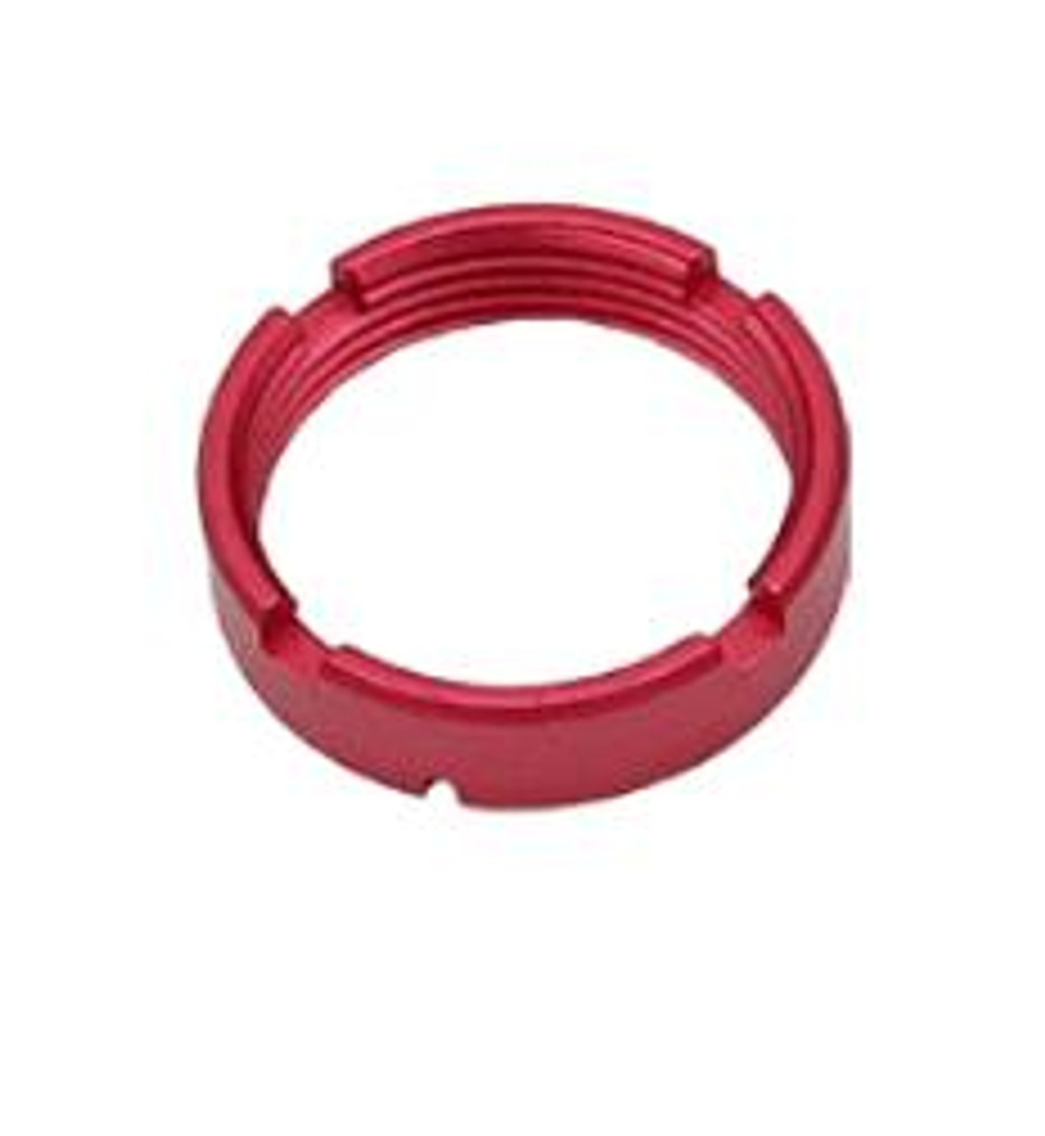 MCS Red Ambidextrous Oval End Plate & Castle Nut For AR 