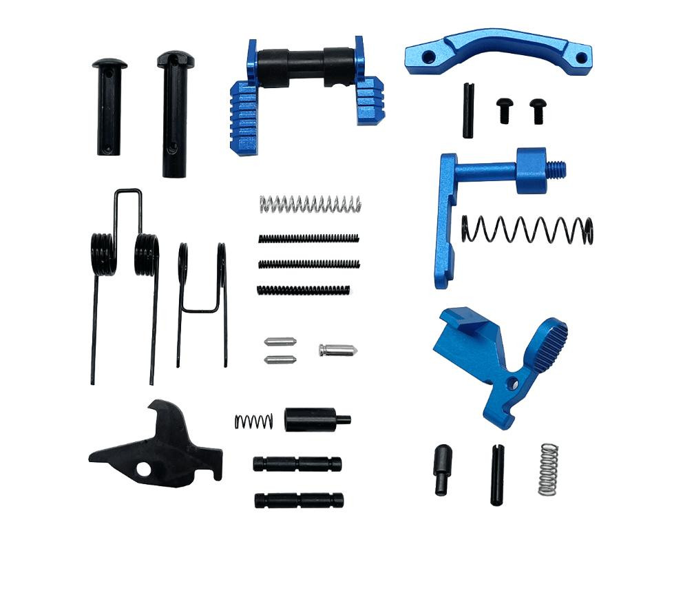 AR-15 Lower Parts Kit Except Trigger, Hammer, and Grip Anodized Colors