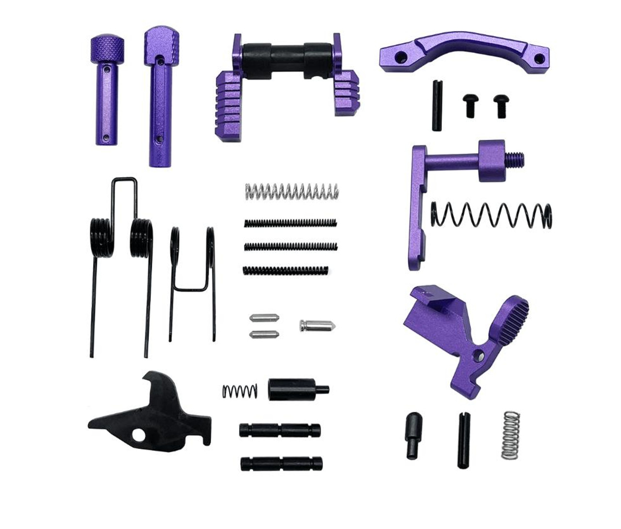 MCS AR-15 Lower Parts Kit Except Trigger, Hammer, and Grip Anodized Colors 