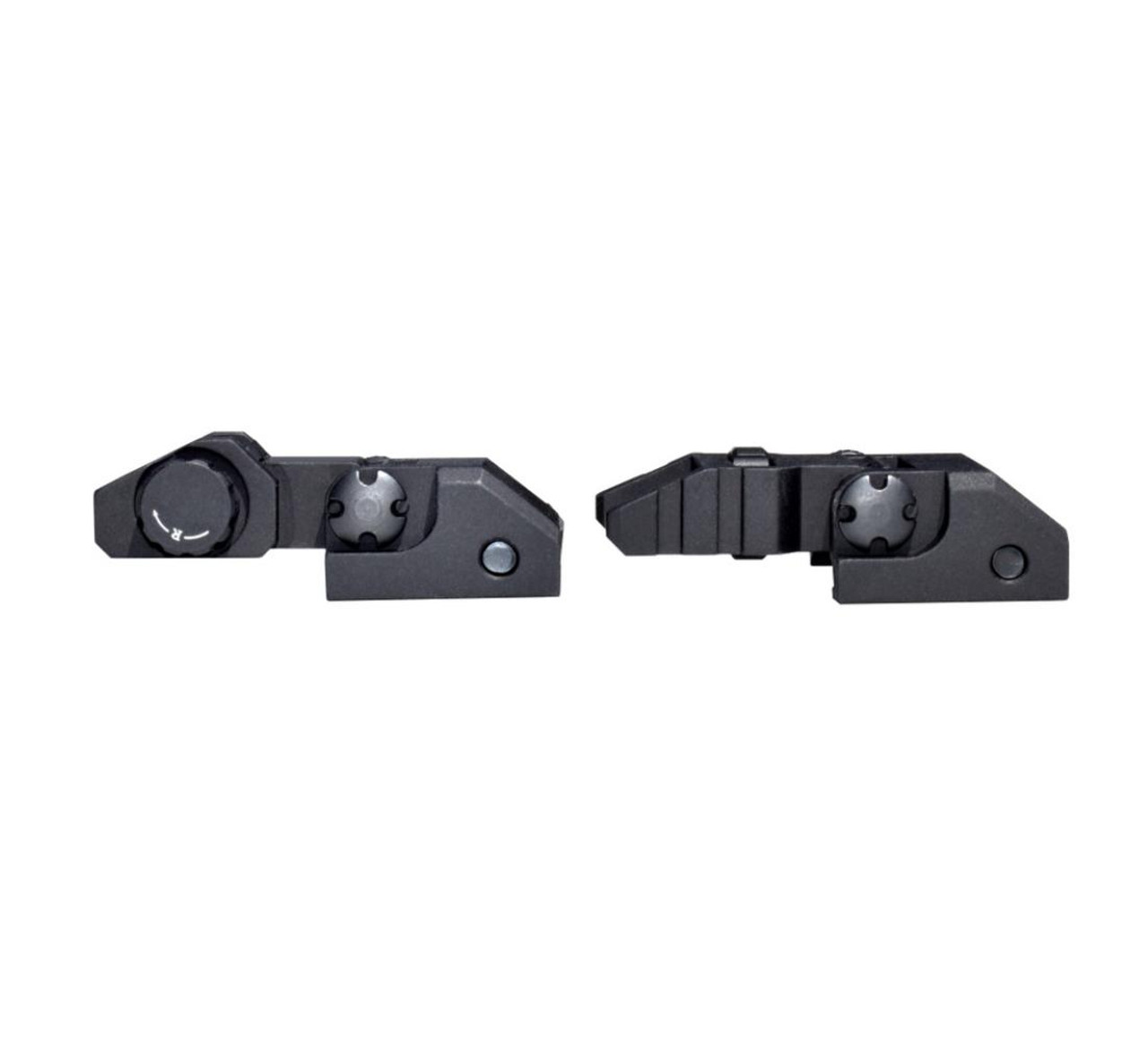 MCS Advanced Tactical Flip Up Front and Rear Sight Set, Aluminum 