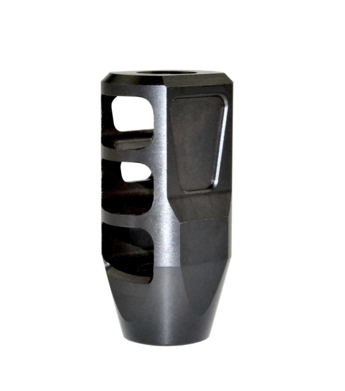 MCS Tanker Style 5/8"x24 Muzzle Brake, Black Steel 