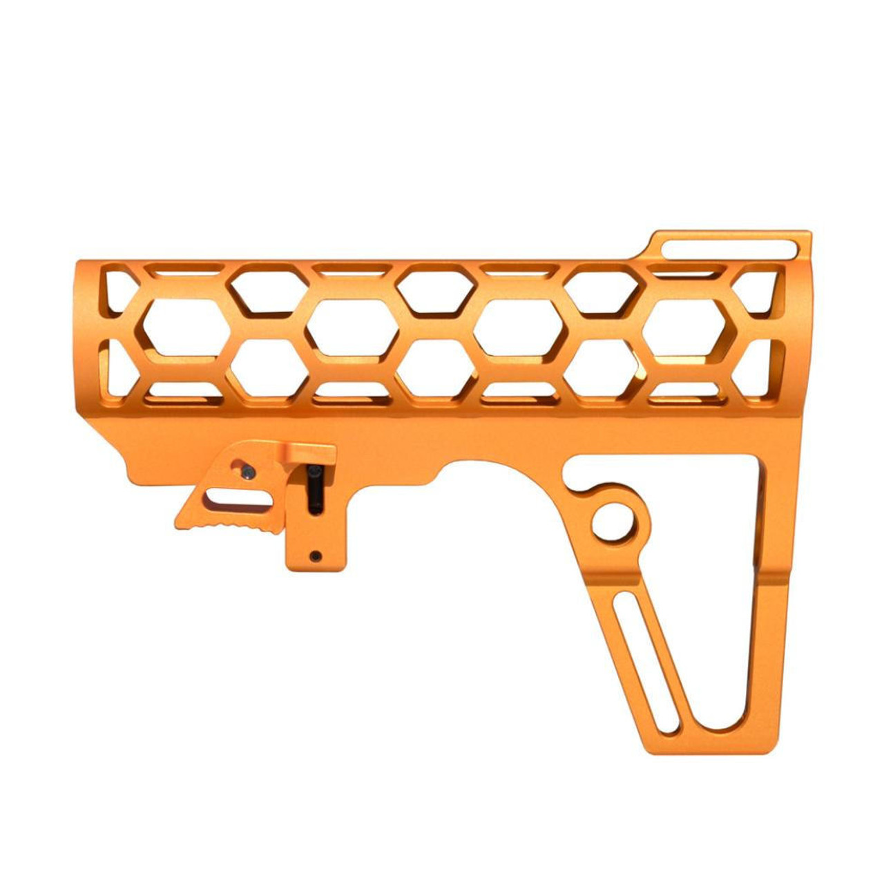 MCS Skeletonized 223/5.56/308 Stabilizing Fin for 6 Position Mil Spec Tubes, Orange Anodized Aluminum 