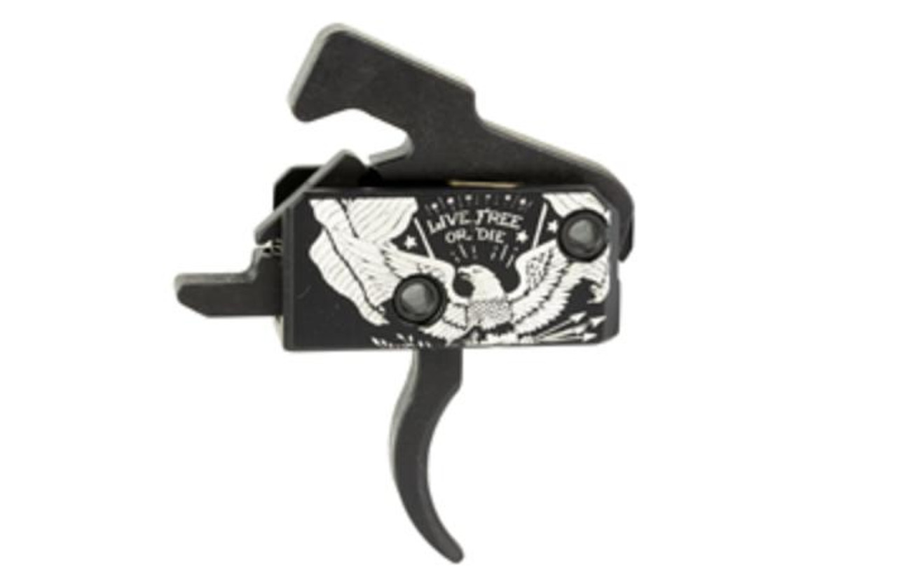 Rise Armament  Super Sporting Trigger Live Free or Die Curved Trigger Anodized Finish 