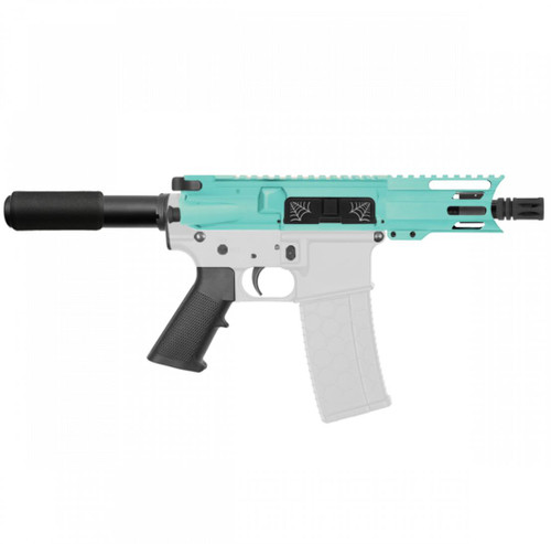 MCS AR-15 5.56 NATO 5'' SPIDER PISTOL KIT - FORGED UPPER WITH 4'' HANDGUARD ROBINS EGG  MCS AR-15 5.56 NATO 5'' SPIDER PISTOL KIT - FORGED UPPER WITH 4'' HANDGUARD ROBINS EGG