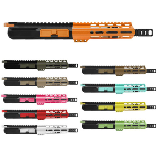 MCS AR-15 5.56 NATO 7.5'' PISTOL - BLACK BILLET UPPER WITH 7'' HANDGUARD COLOR SET OPTIONS  MCS AR-15 5.56 NATO 7.5'' PISTOL - BLACK BILLET UPPER WITH 7'' HANDGUARD COLOR SET OPTIONS