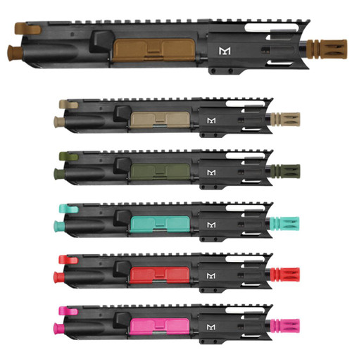 MCS AR-15 5.56 NATO 5'' PISTOL FORGED UPPER WITH 4'' HANDGUARD AND BCG  - Cerakote Colors 