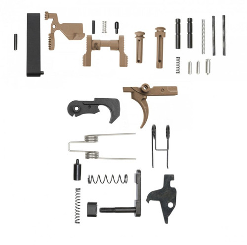 MCS AR-15 Lower Receiver Parts Kit - Cerakote FDE - Without Grip & Screw  MCS AR-15 Lower Receiver Parts Kit - Cerakote FDE - Without Grip & Screw