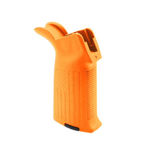 MCS AR-15/10 A2 Style Pistol Grip with USA Flag Pattern - Hunter Orange 