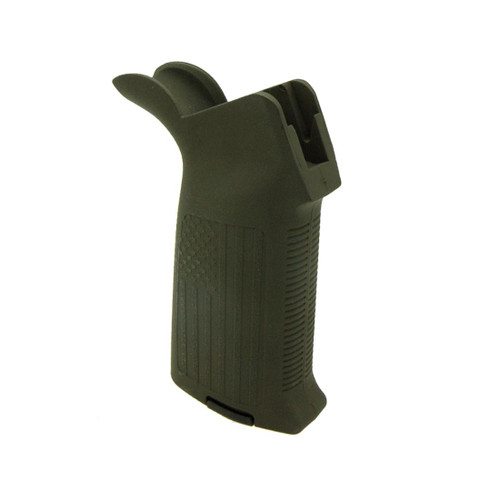 MCS AR-15/10 A2 Style Pistol Grip with USA Flag Pattern - OD Green 
