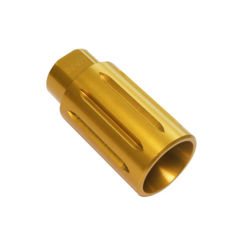 MCS AR-15/.223/5.56 Flash Can Muzzle Brake  - Anodized Gold  MCS AR-15/.223/5.56 Flash Can Muzzle Brake  - Anodized Gold