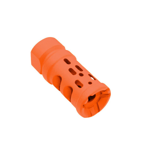 MCS AR-15/.223/5.56 Ported Muzzle Brake Compensator ½”x28 - Cerakote Hunter Orange  MCS AR-15/.223/5.56 Ported Muzzle Brake Compensator ½”x28 - Cerakote Hunter Orange