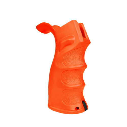 MCS AR-15/10 Pistol Grip Trap door in bottom - Cerakote Hunter Orange  MCS AR-15/10 Pistol Grip Trap door in bottom - Cerakote Hunter Orange