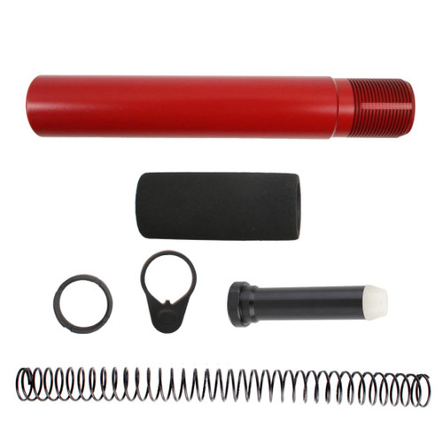 MCS AR-15 .223/5.56 Complete Pistol Buffer Tube Kit - Cerakote Red  MCS AR-15 .223/5.56 Complete Pistol Buffer Tube Kit - Cerakote Red
