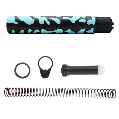 MCS AR-15 .223/5.56 Complete Pistol Buffer Tube Kit - Cerakote Camo Robins Egg 