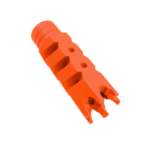MCS AR-15/.223/5.56 Shark Muzzle Brake 1/2x28 Pitch Thread - Cerakote Hunter Orange  MCS AR-15/.223/5.56 Shark Muzzle Brake 1/2x28 Pitch Thread - Cerakote Hunter Orange