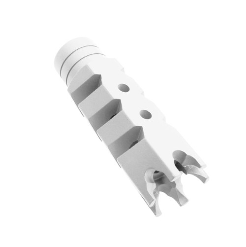 MCS AR-15/.223/5.56 Shark Muzzle Brake 1/2x28 Pitch Thread - Cerakote Bright White 