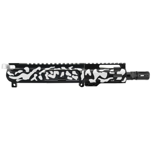 MCS AR-15 5.56 NATO 5'' PISTOL UPPER - BILLET UPPER WITH 4'' HANDGUARD - V2 - CERAKOTE CAMO WHITE  MCS AR-15 5.56 NATO 5'' PISTOL UPPER - BILLET UPPER WITH 4'' HANDGUARD - V2 - CERAKOTE CAMO WHITE