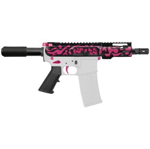 MCS AR-15 5.56 NATO 5'' PISTOL KIT - BILLET UPPER WITH 4'' HANDGUARD - V2 - CERAKOTE CAMO PINK  MCS AR-15 5.56 NATO 5'' PISTOL KIT - BILLET UPPER WITH 4'' HANDGUARD - V2 - CERAKOTE CAMO PINK