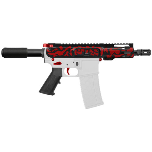 MCS AR-15 5.56 NATO 5'' PISTOL KIT - BILLET UPPER WITH 4'' HANDGUARD - V2 - CERAKOTE CAMO RED  MCS AR-15 5.56 NATO 5'' PISTOL KIT - BILLET UPPER WITH 4'' HANDGUARD - V2 - CERAKOTE CAMO RED